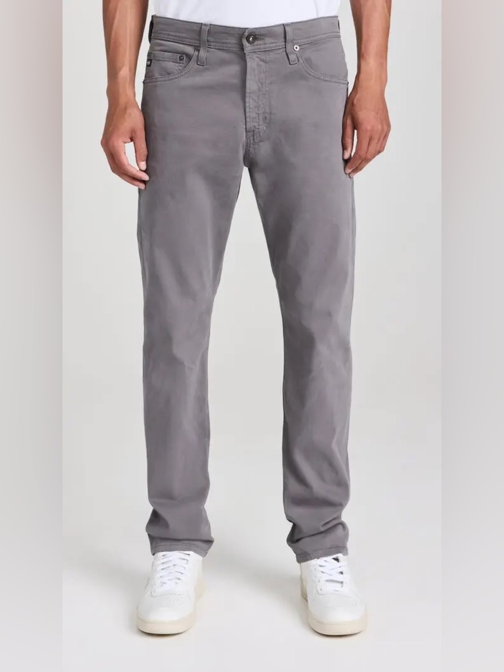 AG The Graduate SUD Pants Mens 34x32 Silver Fog Gray Tailored‎ Leg 1174SUD